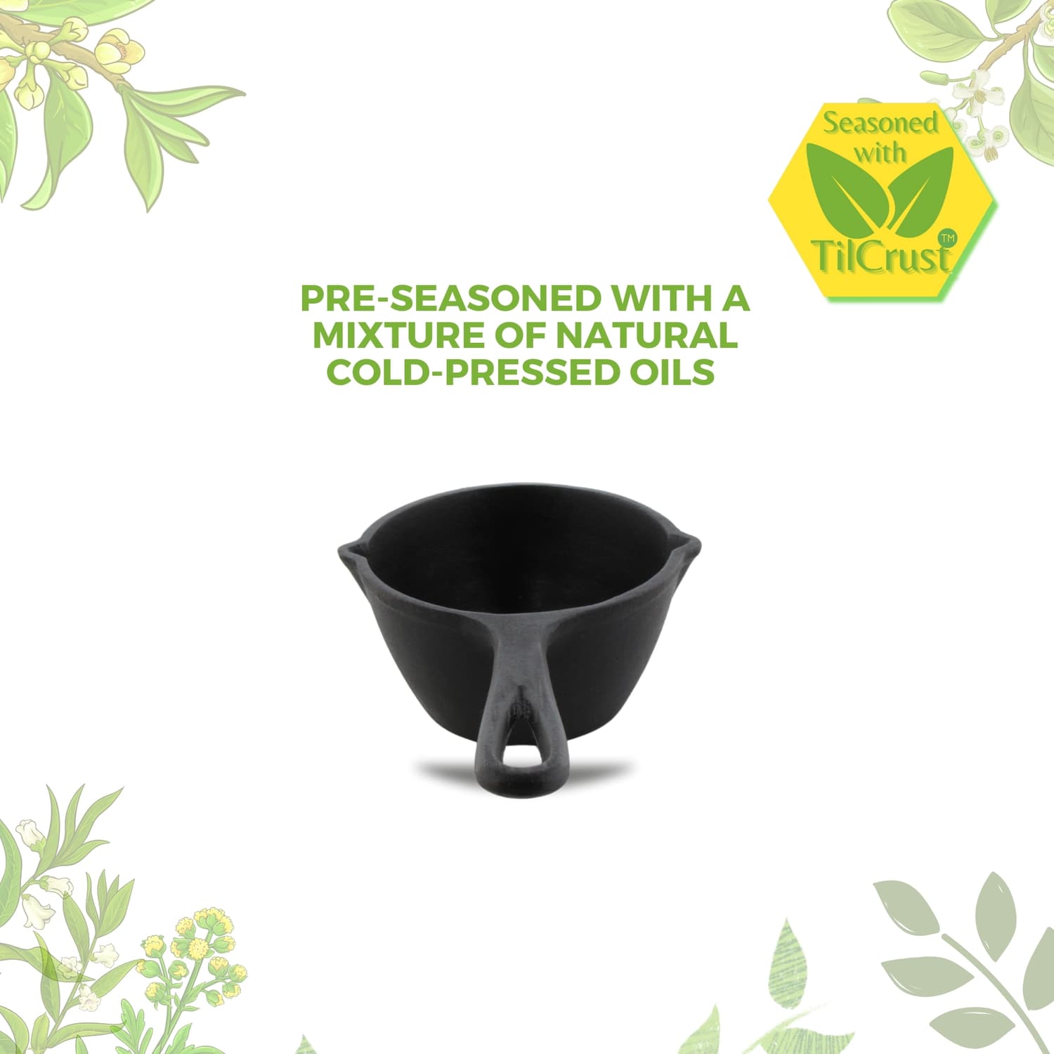 Triple Seasoned Cast Iron Tadka Pan 4.3 in - Image 6