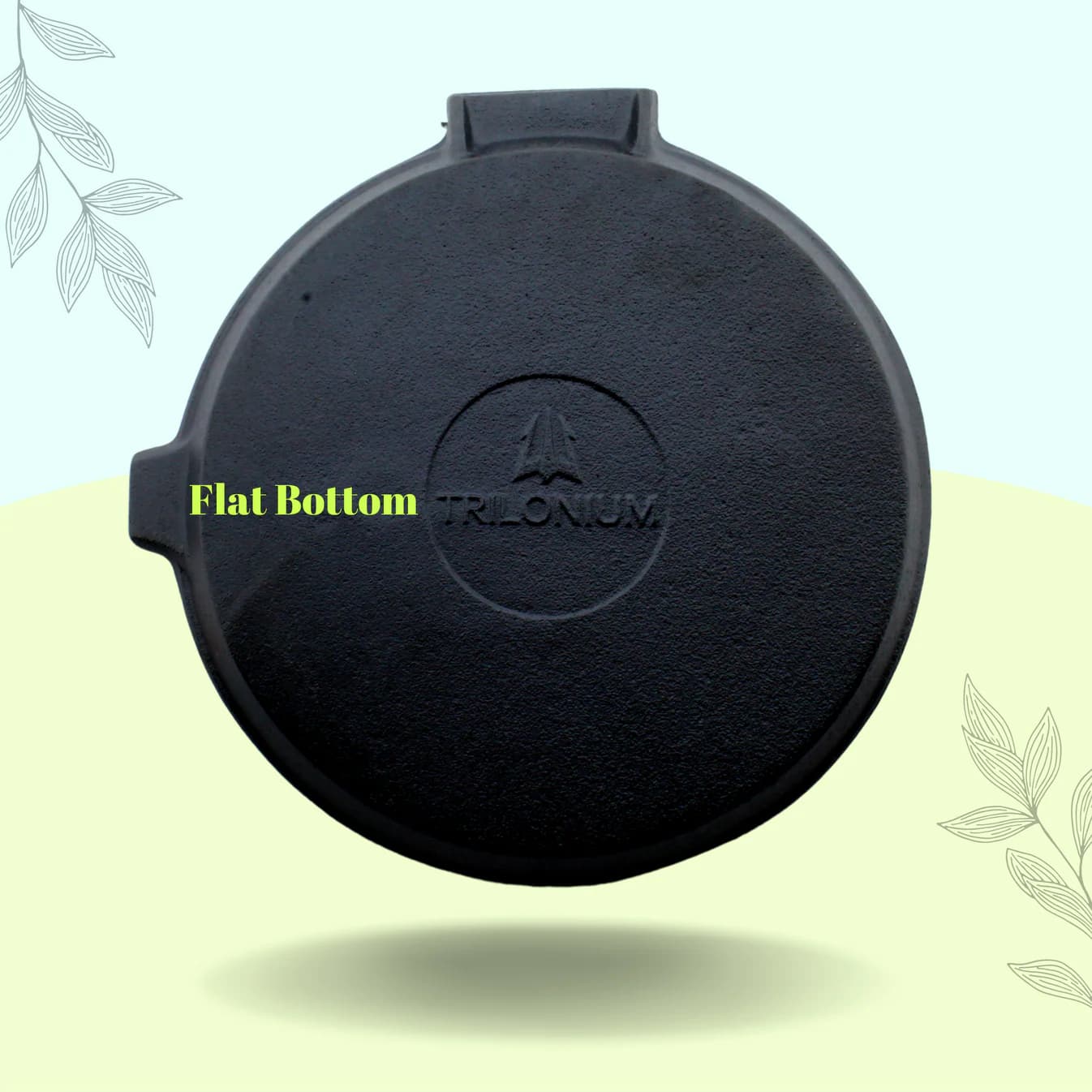 Triple Seasoned Cast Iron Round Grill Pan with Foldable Handle 9.4 in Induction Compatible - Image 6