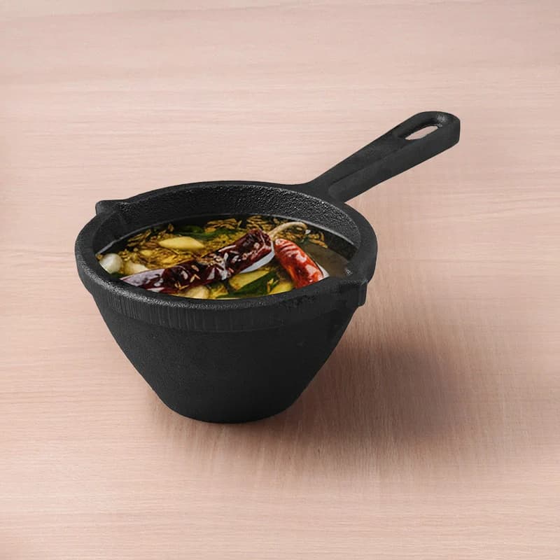 CASTrong Cast Iron Tadka Pan, Pre-seasoned, Natural Nonstick, 100% Pure, Toxin-free, Induction - Image 4