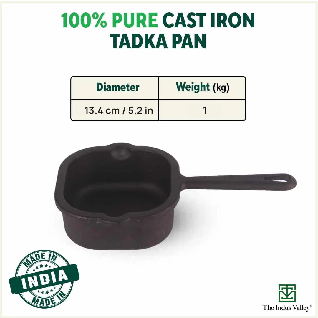 CASTrong Cast Iron Tadka Pan, Square Shaped, Pre-seasoned, Natural Nonstick, 100% Pure, Toxin-free, Induction - Image 6