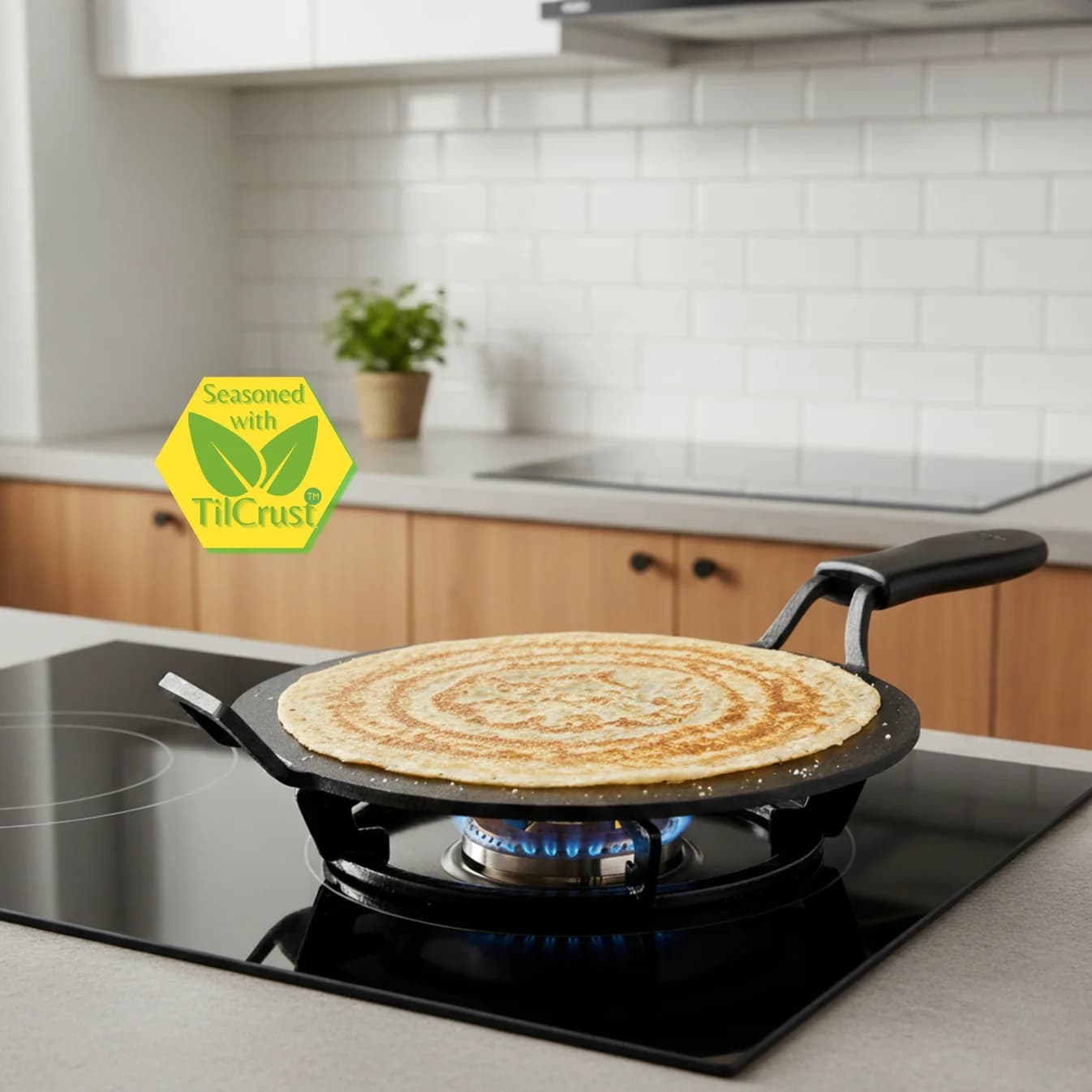 Triple Seasoned Cast Iron Dhruva Tawa 10 in