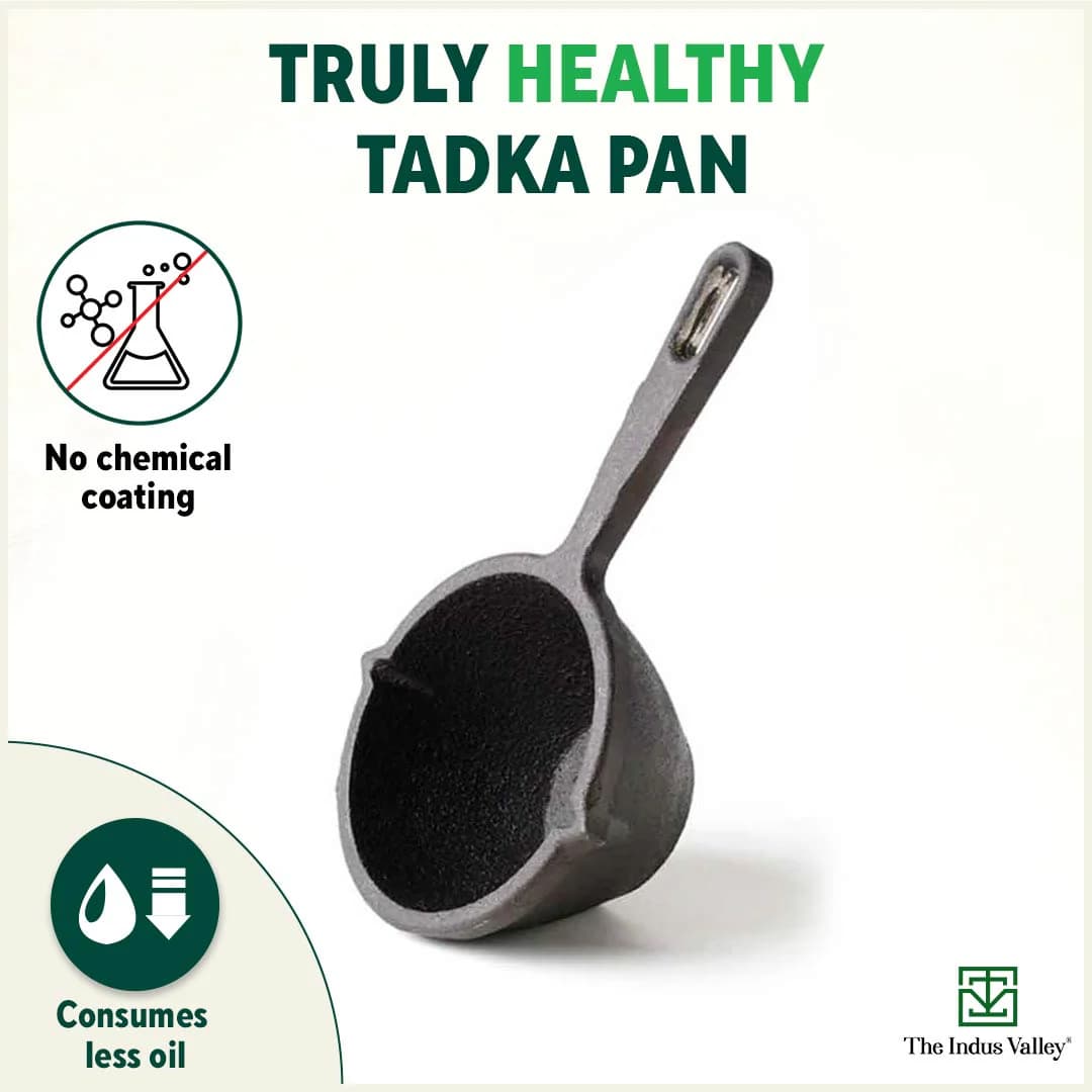 CASTrong Cast Iron Tadka Pan, Pre-seasoned, Natural Nonstick, 100% Pure, Toxin-free, Induction - Image 3